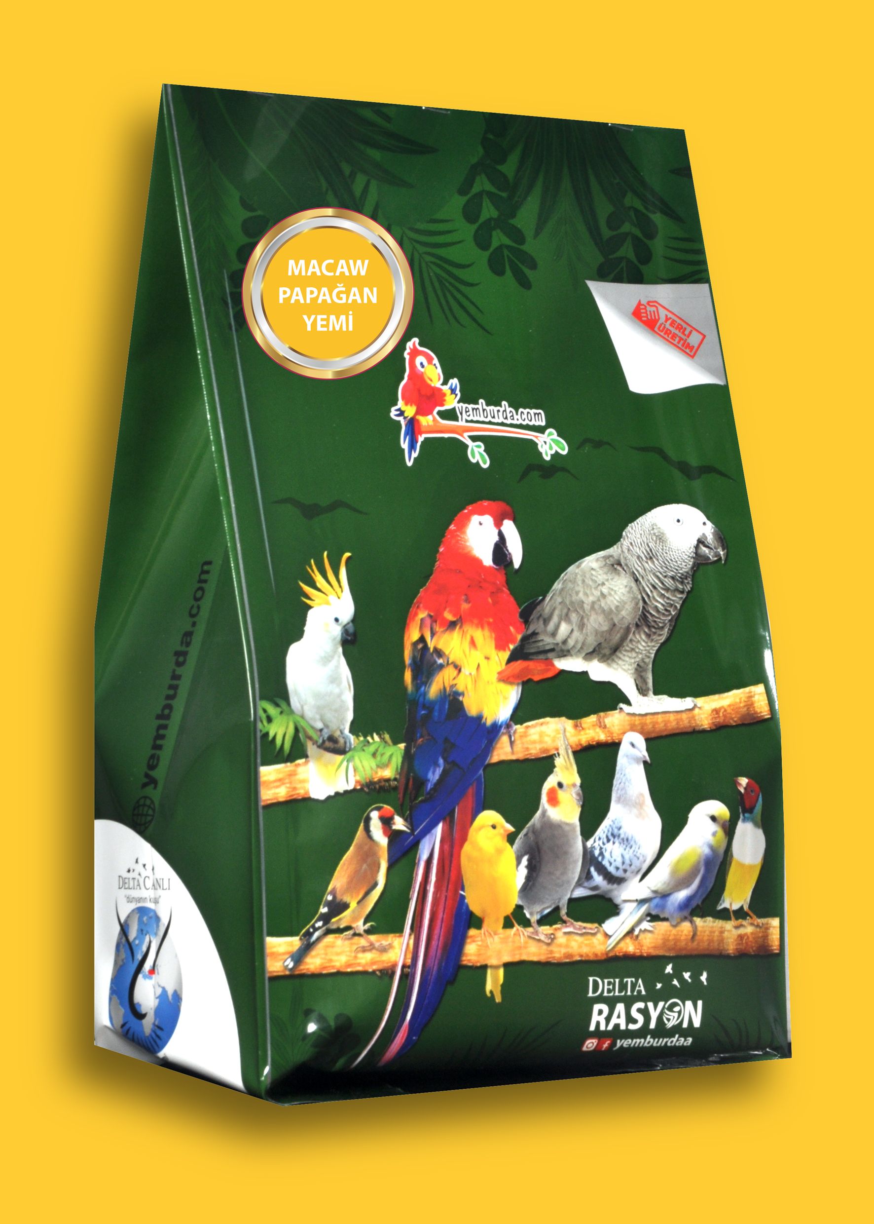 Rasyon Macaw Papağan Tam Yemi - 3 Kg