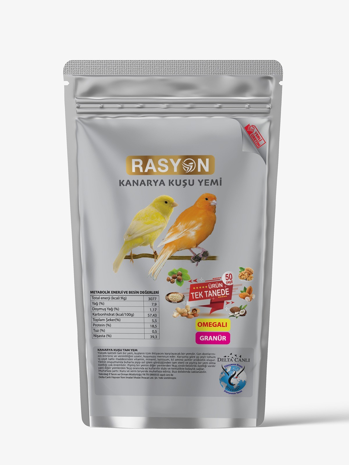 Rasyon Kanarya Granür Yemi - 450 Gr