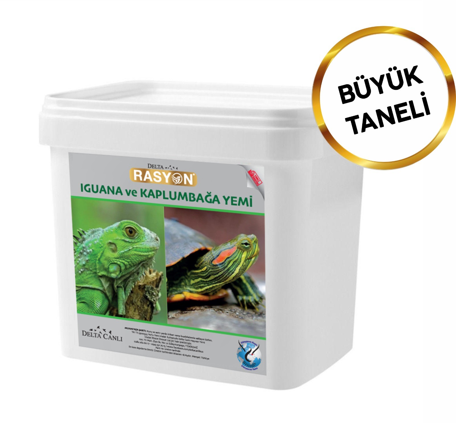 Rasyon Iguana ve Kaplumbağa Yemi Büyük Taneli - 5 Kg