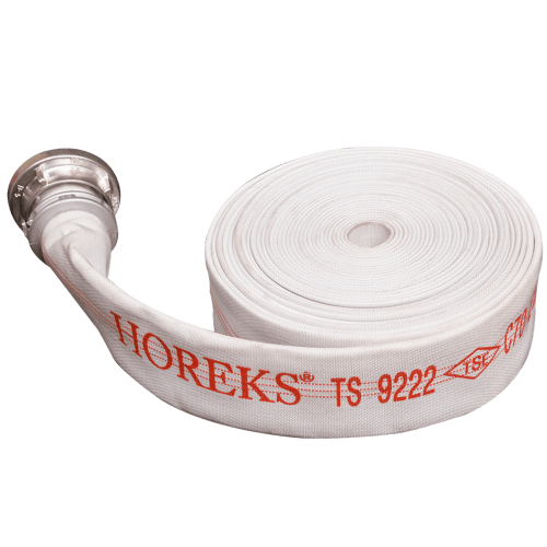 Yangın Hortumu, İçi Pvc Dışı Bez, Rakorlu/Rakorsuz, Kırmızı/Beyaz Renk, 1"-4" Tüm Ölçüler TS 9222 Belgeli - Beyaz