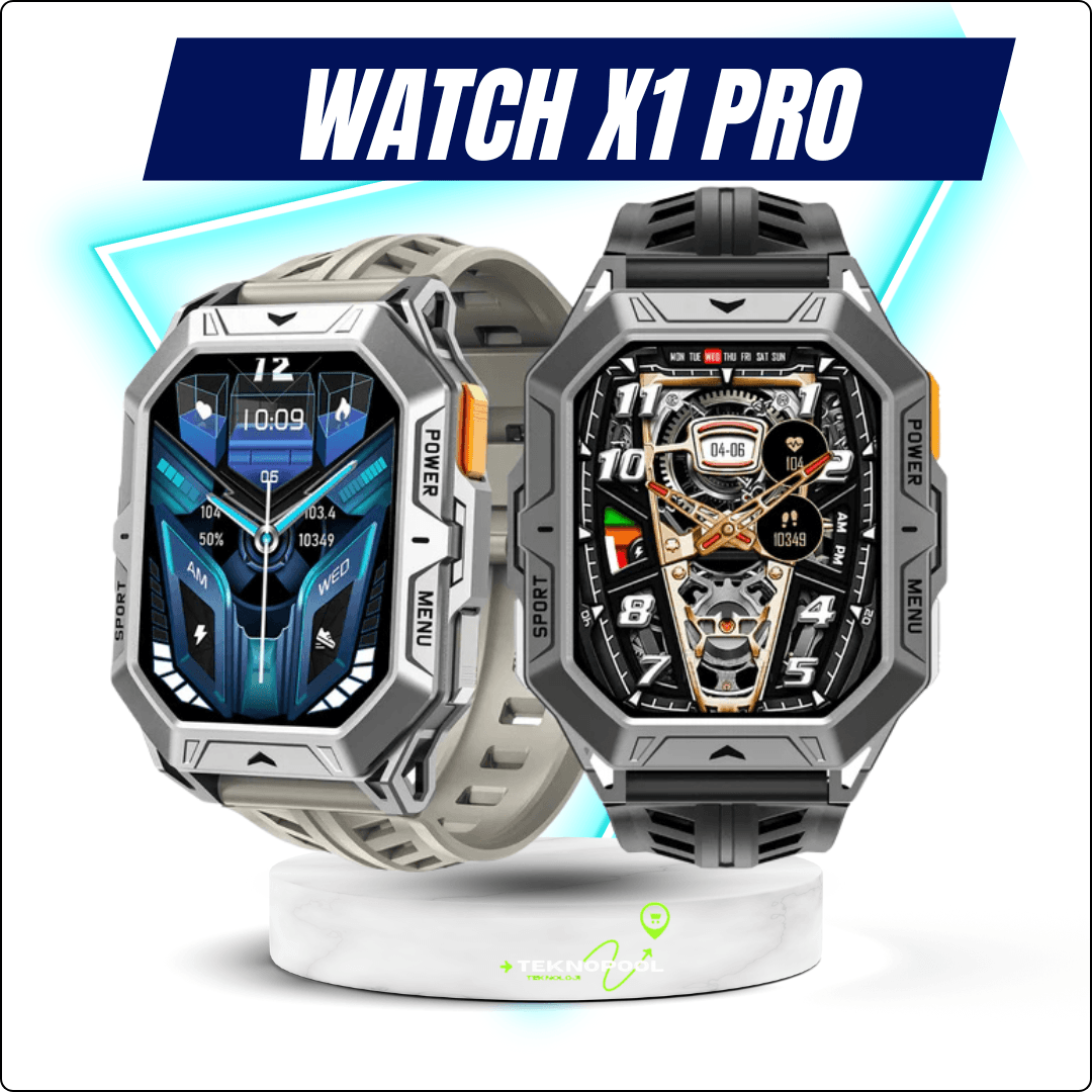 Watch X1 Pro Akıllı Saat | 100 Gün Pil Ömrü, Su Geçirmez, Darbeye Dayanıklı