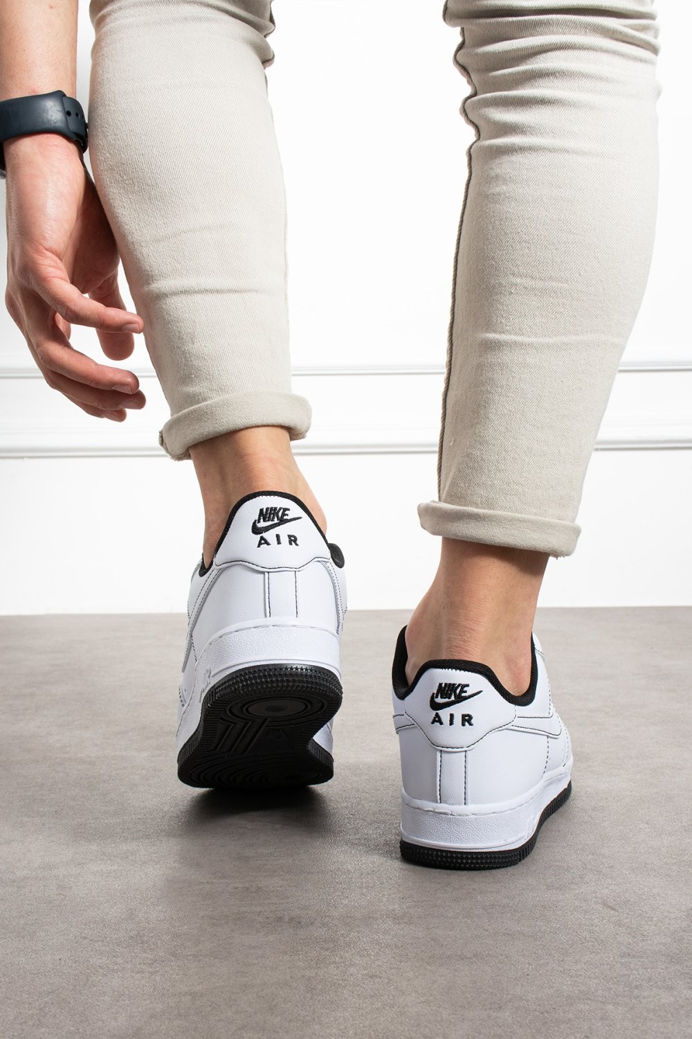 Nk Air Force1 Beyaz Beyaz Siyah Unisex