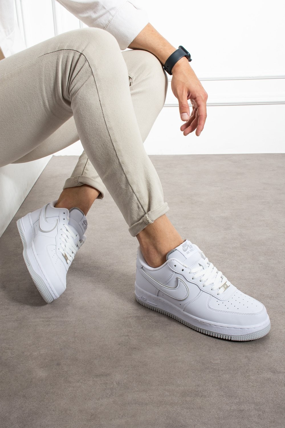Nk Airforce1 Beyaz Beyaz Gri Unisex
