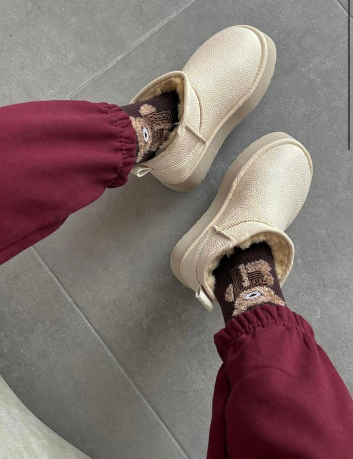 Ugg Yüksek Mini Logolu Classic İçi Kürklü Süet Bot - Bej