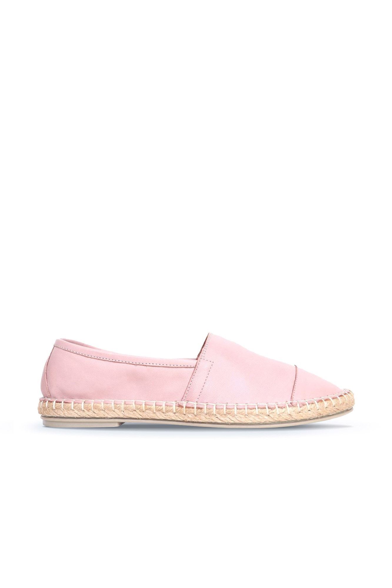 GÜL KURUSU DERİ KADIN ESPADRİL AYAKKABI