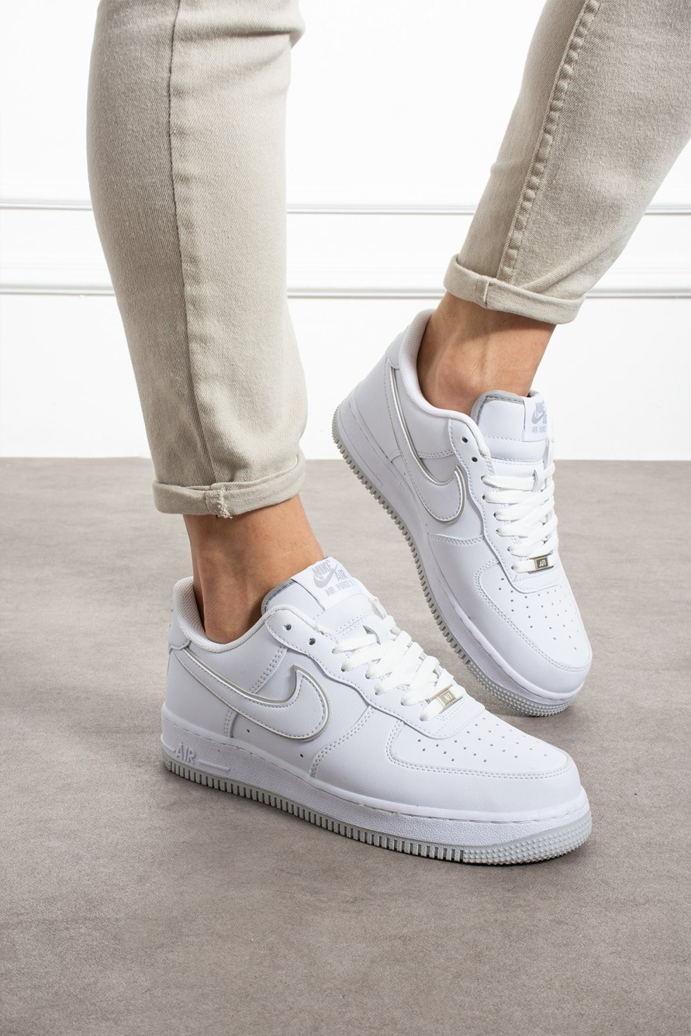 Nk Airforce1 Beyaz Beyaz Gri Unisex