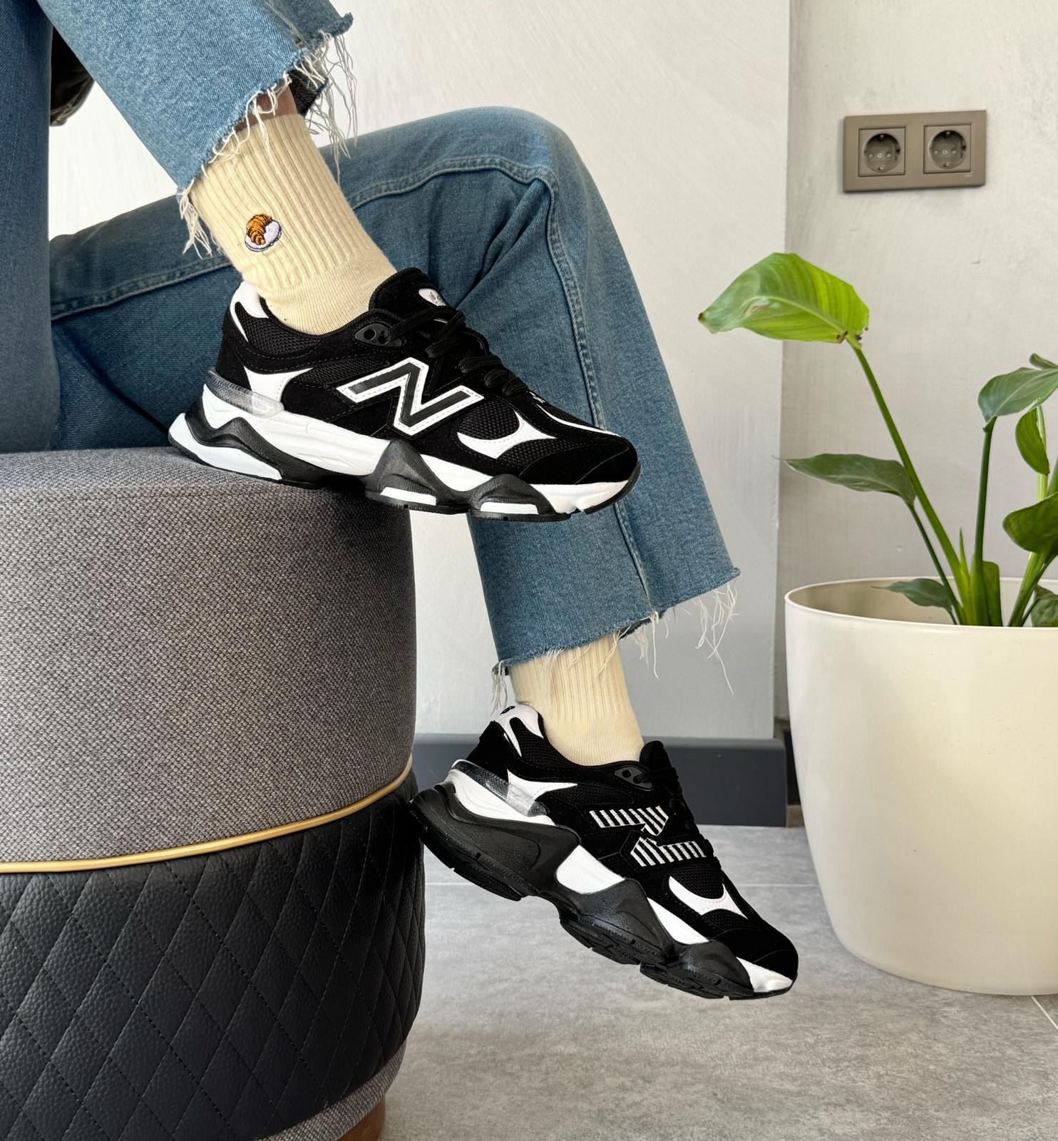 9060 Nb Günlük Sneakers - Siyah Beyaz
