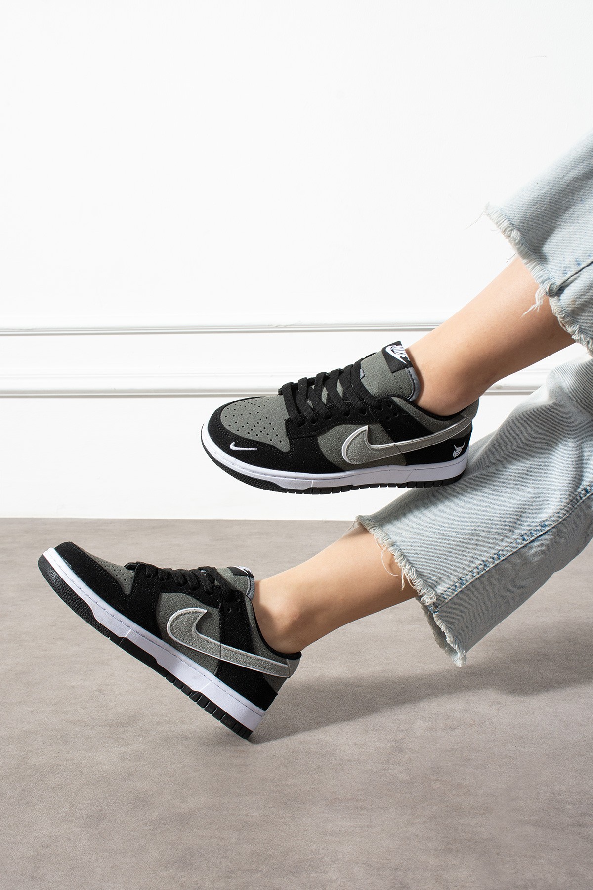 Nk Dunk Low Unisex Siyah Gri Venom 
