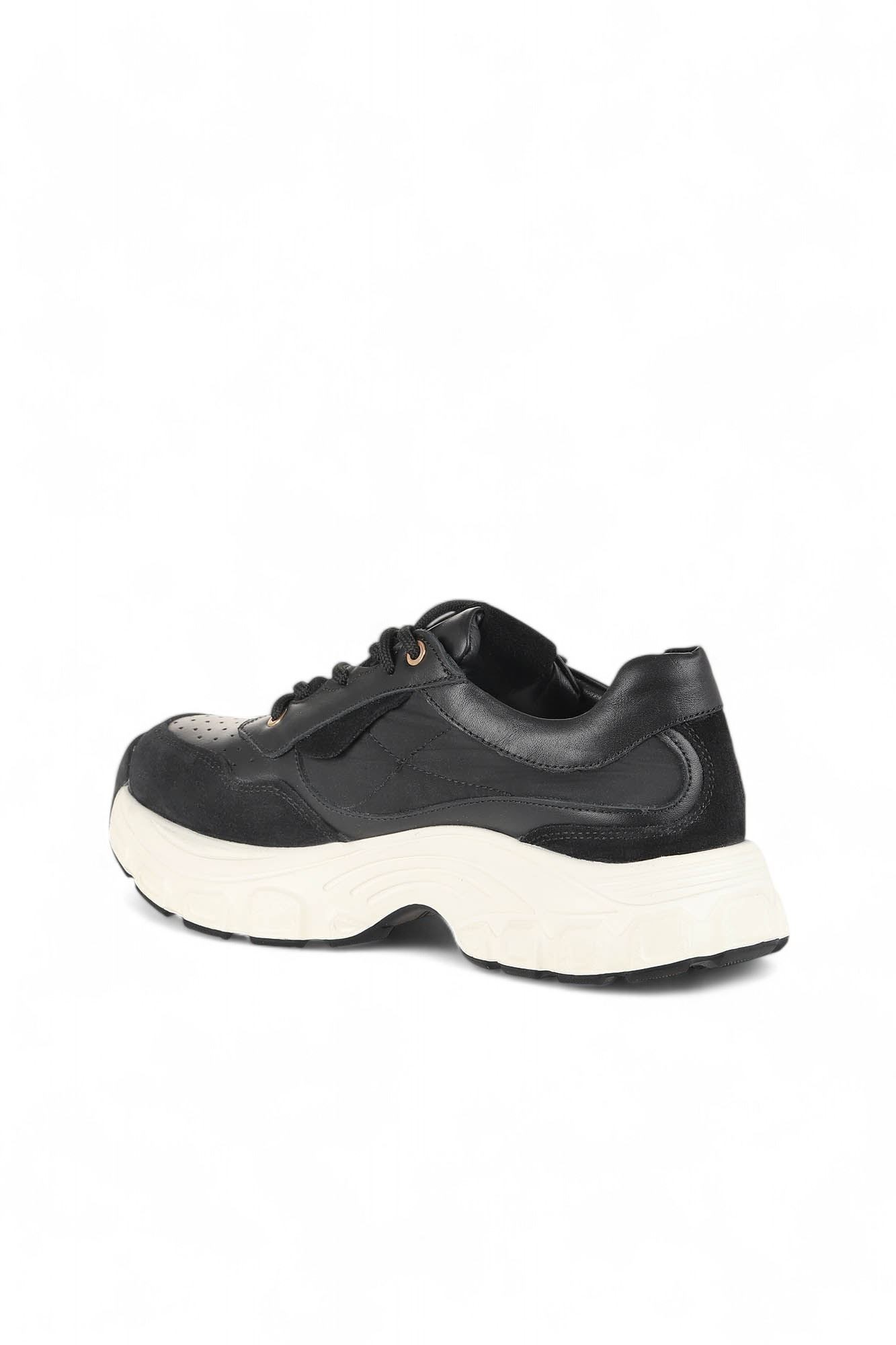 SİYAH SÜET-DERİ KADIN SNEAKERS