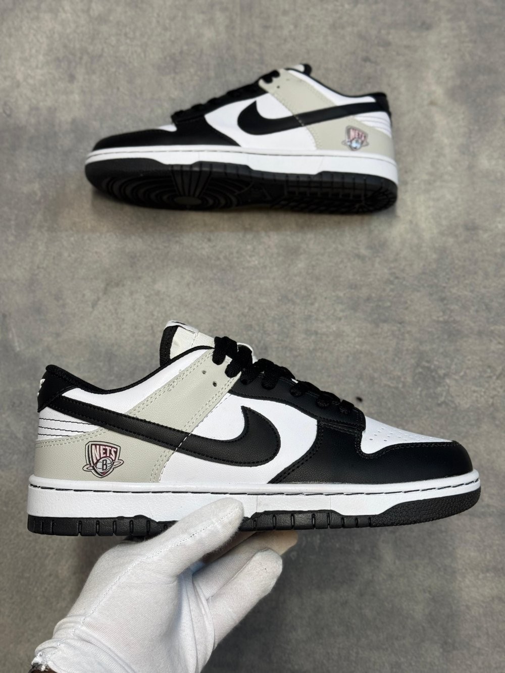 Nk Dunk Low Nets Siyah Gri Beyaz Unisex