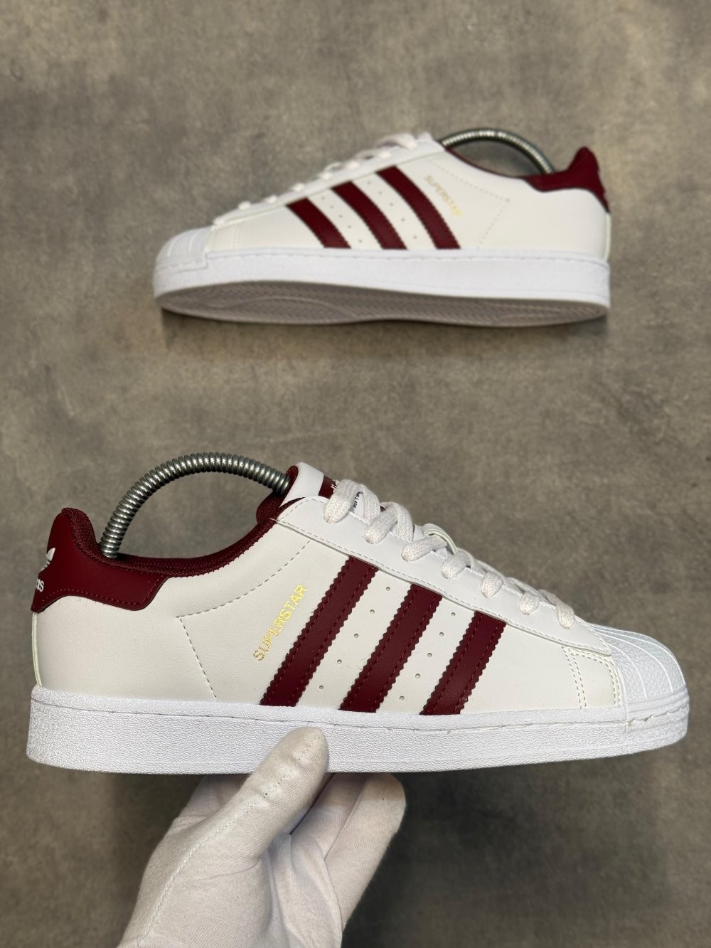 Super Star Beyaz Bordo Unisex