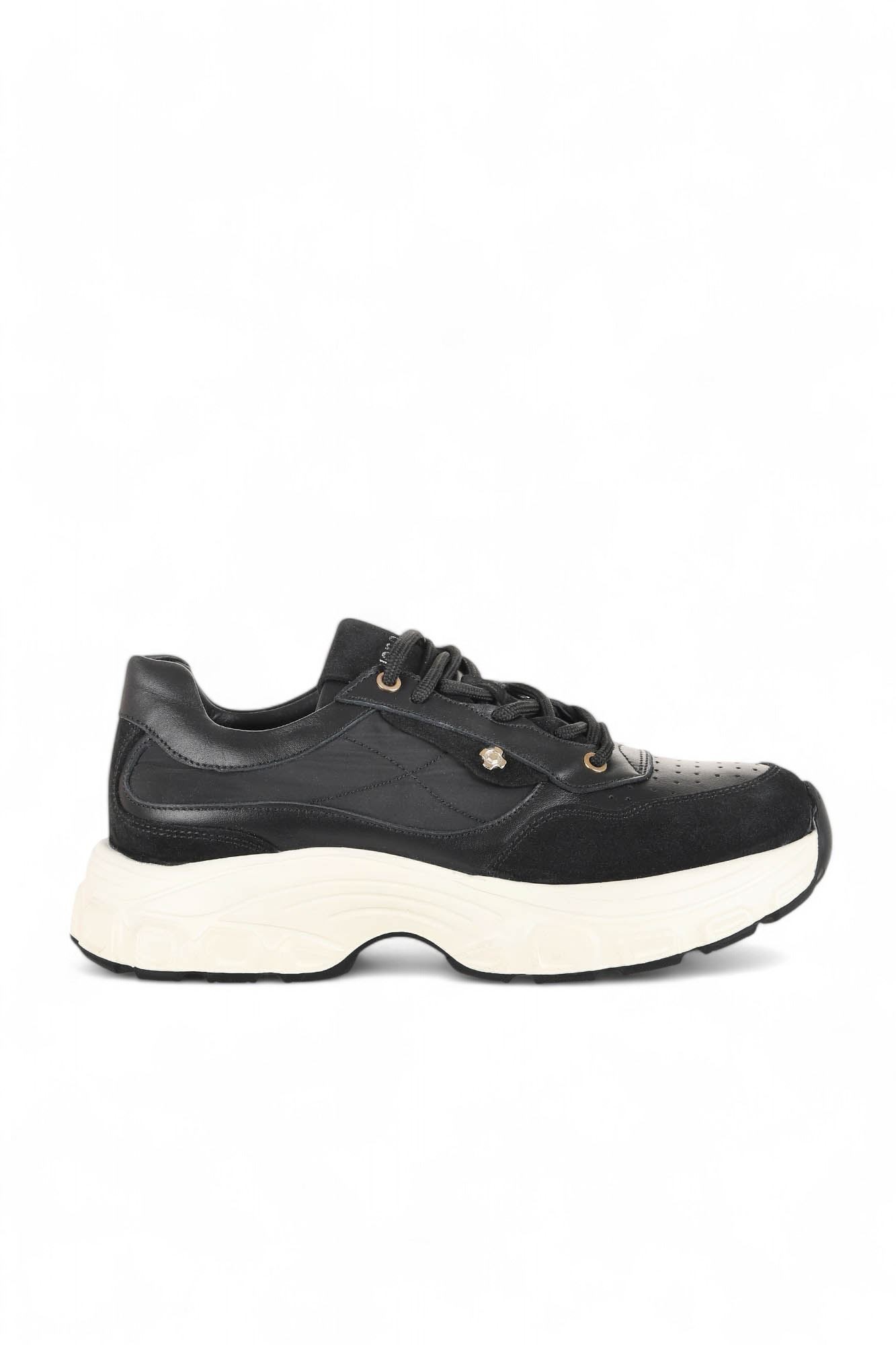 SİYAH SÜET-DERİ KADIN SNEAKERS