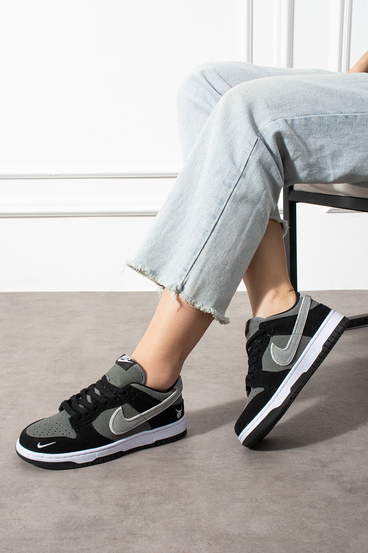 Nk Dunk Low Unisex Siyah Gri Venom 