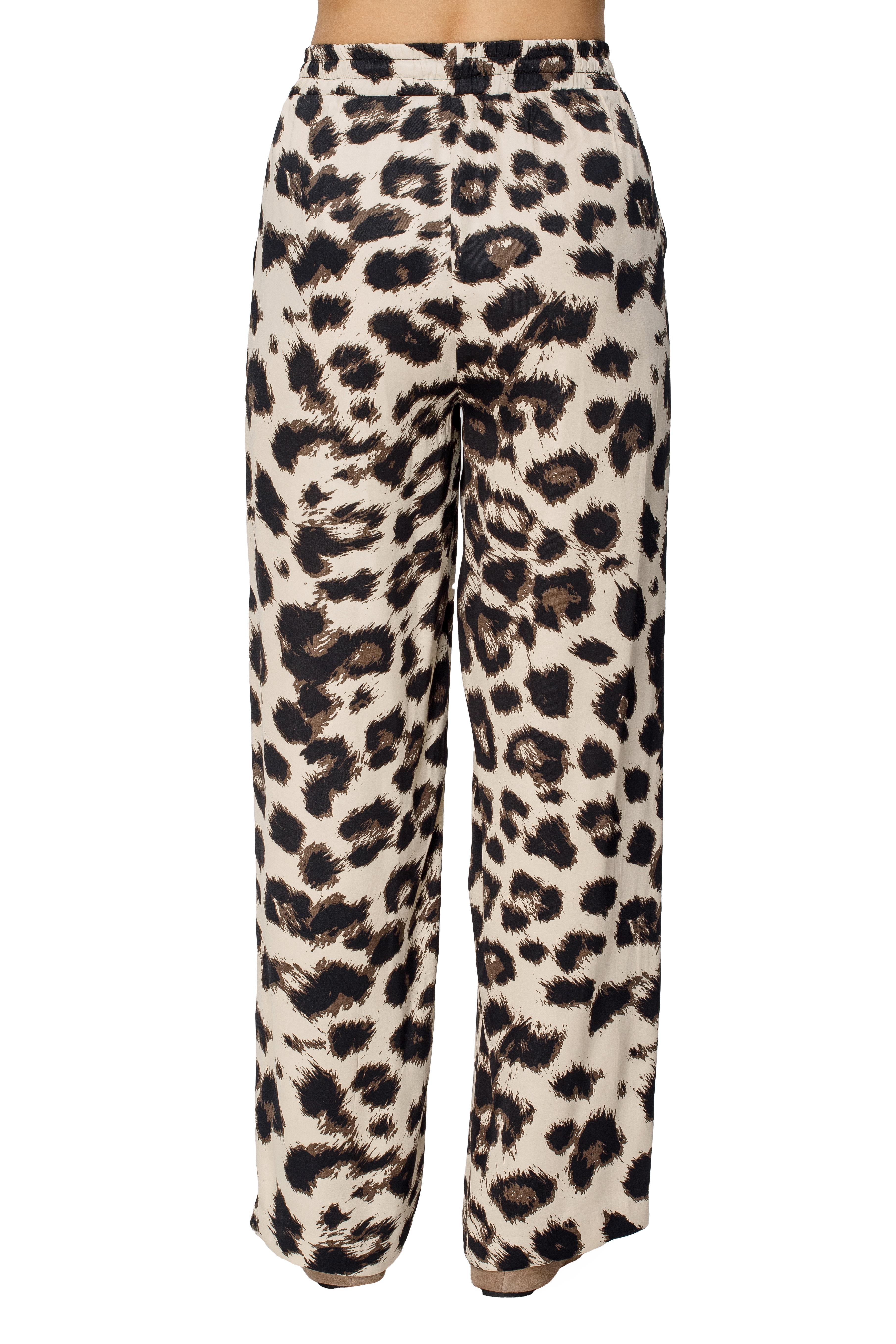 Mia Dökümlü Leopar Pantalon