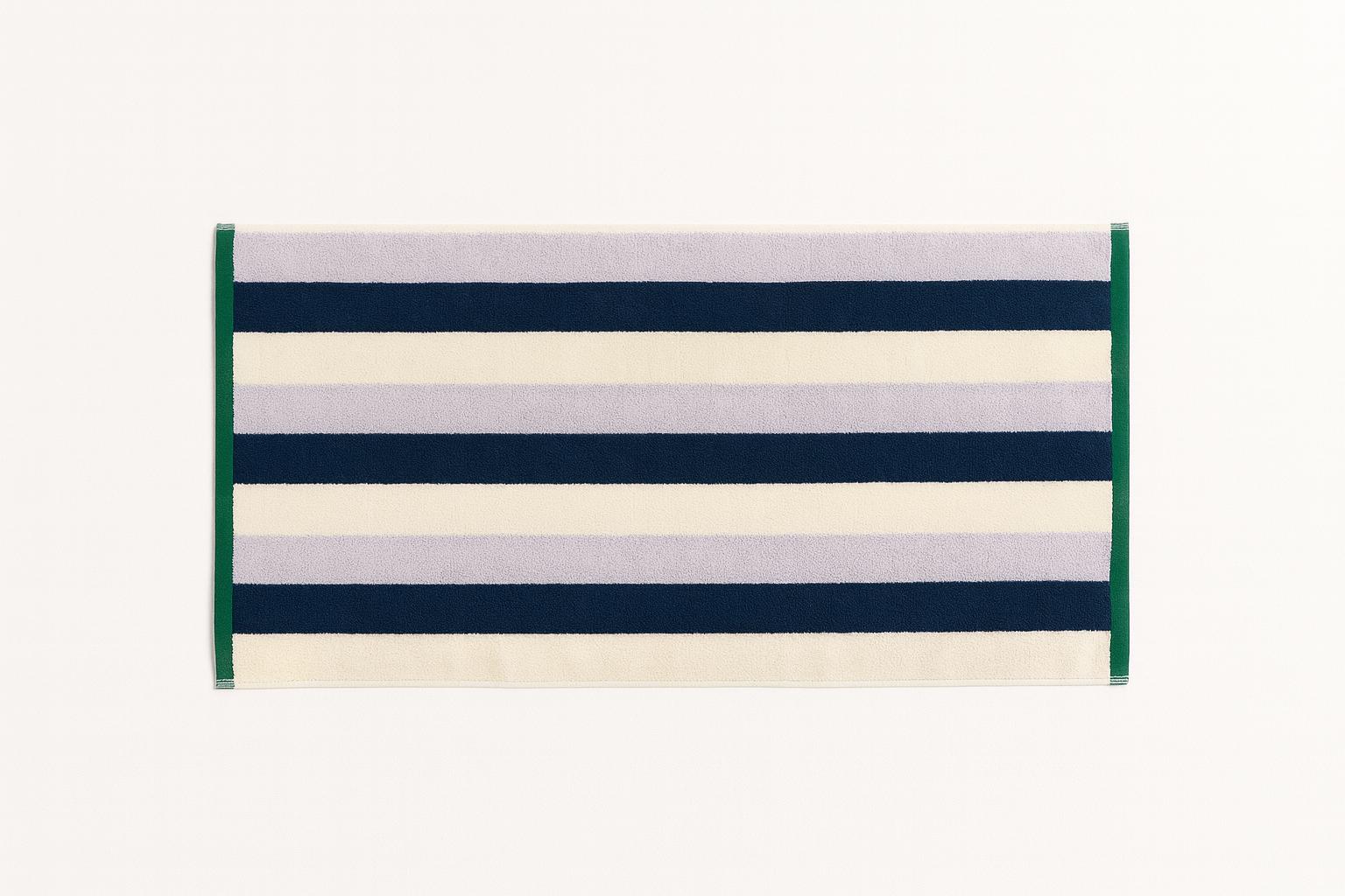 Blok Renkli El Havlusu/Paspas - Mor