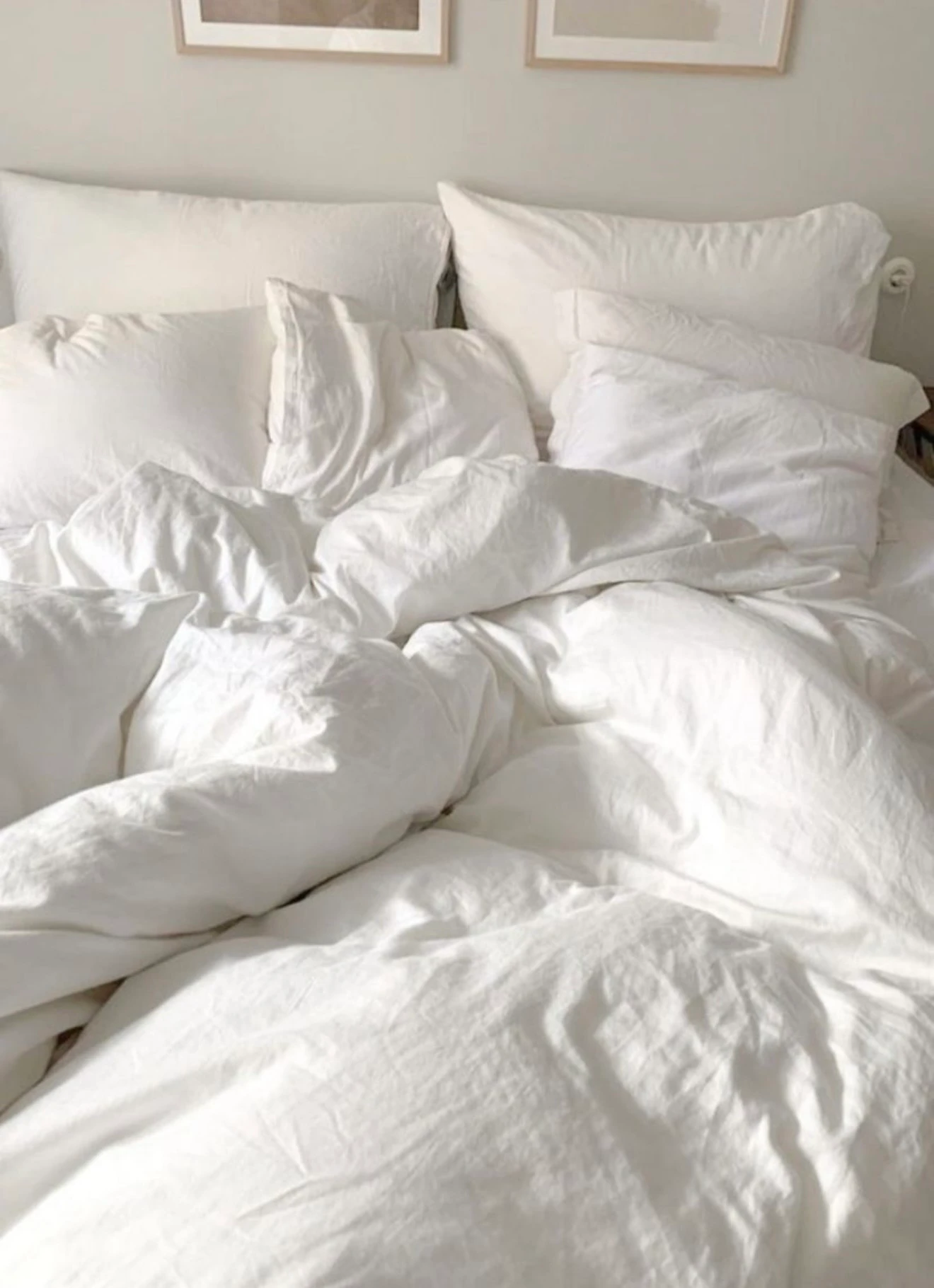 %100 Keten Beyaz Nevresim Takımı