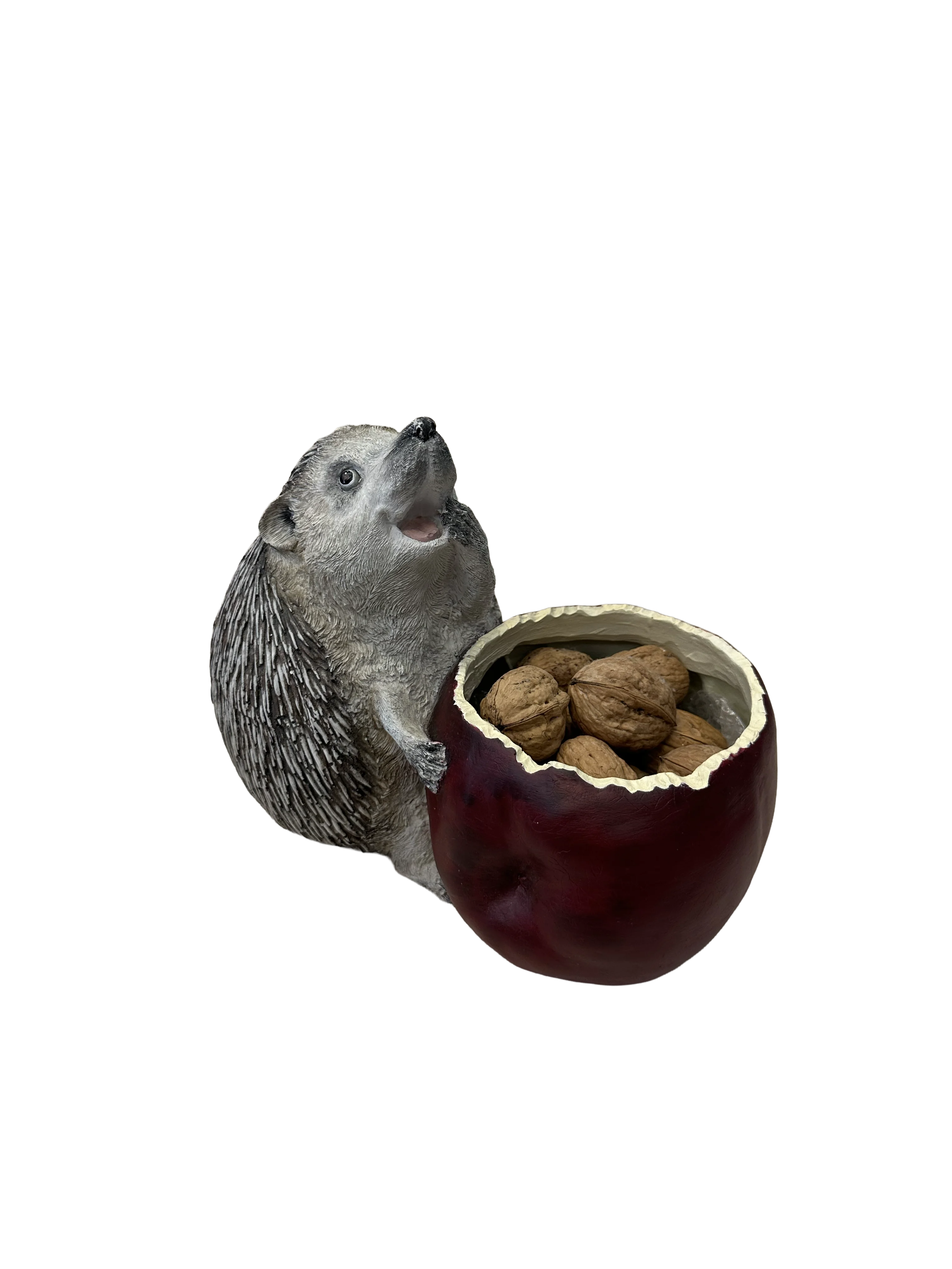Orman Neşesi: Fındık Kıran Sevimli Sincap Figürlü Vazo (22 cm)