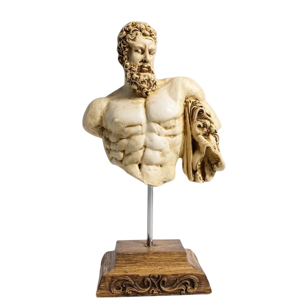 Antik Çağ Esintisi: Gücün Simgesi Herkül Büstü - Büyük Boy (36 cm)