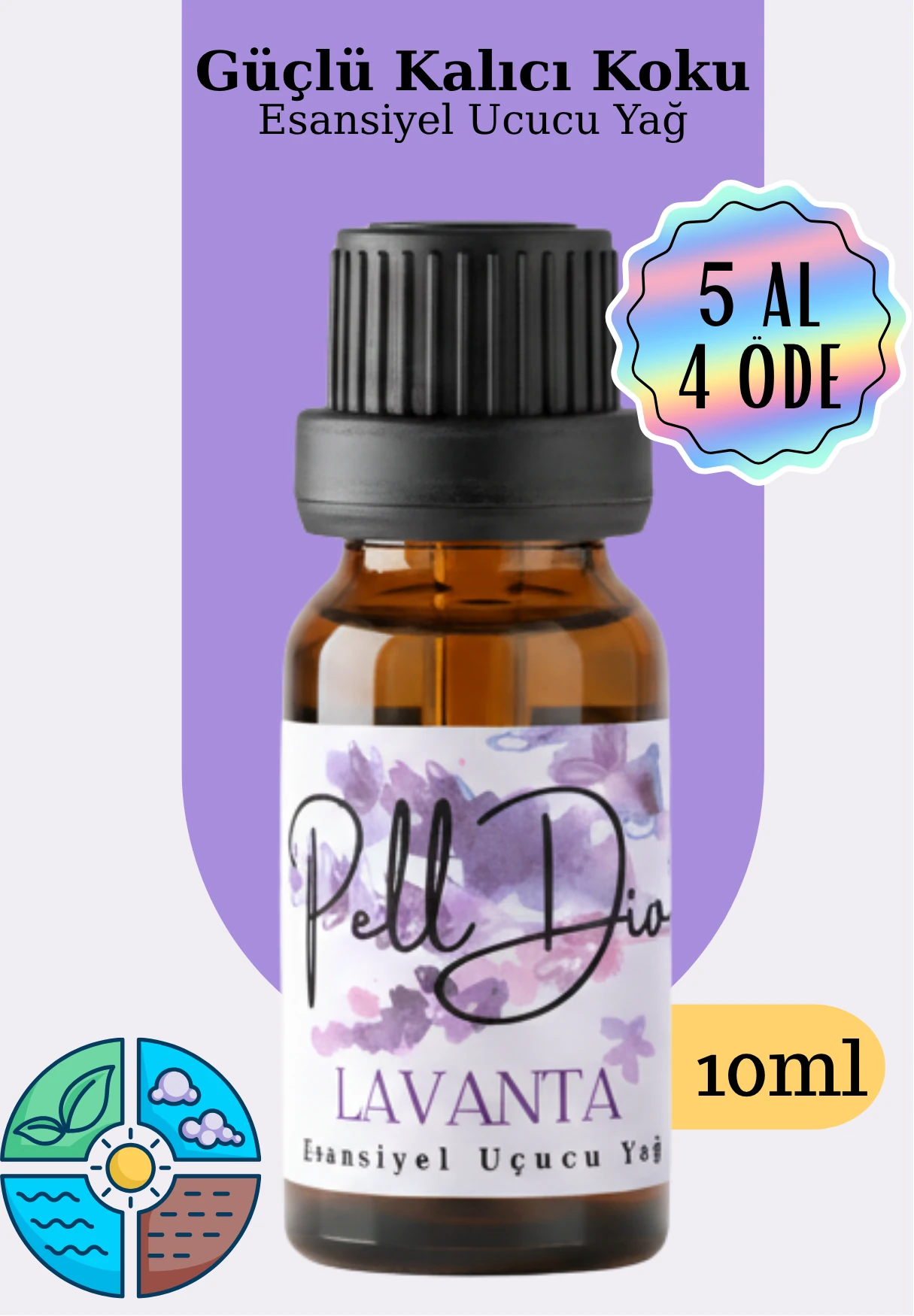 Lavender Esansiyel Uçucu Koku Yağı Buhurdanlık Yağı Difüzör Esansı Hobi Esans Ortam Oda 10ml