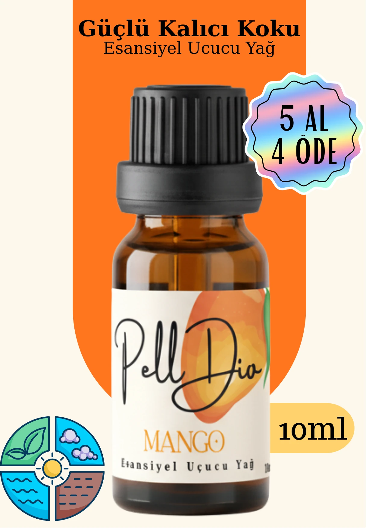 Mango Esansiyel Uçucu Koku Yağı Buhurdanlık Yağı Difüzör Esansı Hobi Esans Ortam Oda 10ml