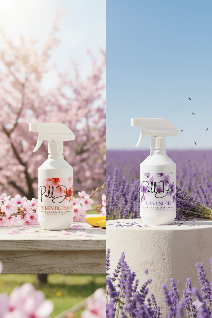 Cherry Blossom & Lavender Ev, Tekstil, Oda ve Çamaşır Spreyi Avantajlı Paket 2x500ml