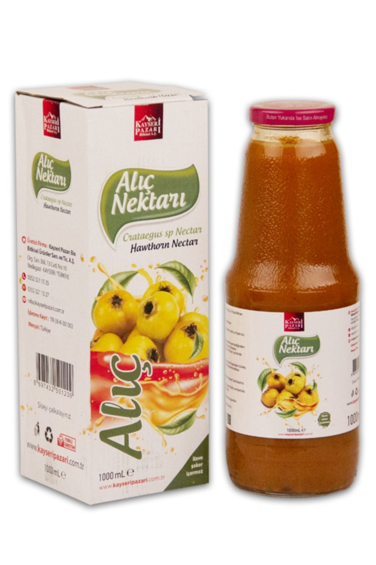 Alıç Nektarı 1000 Ml Cam Şişe