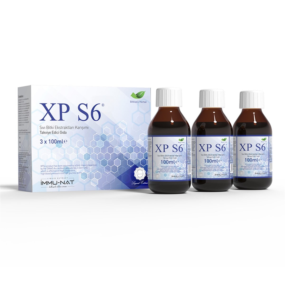 İMMU-NAT Xp S6 Sıvı Bitki Ekstrat Karışımı 3x100ml