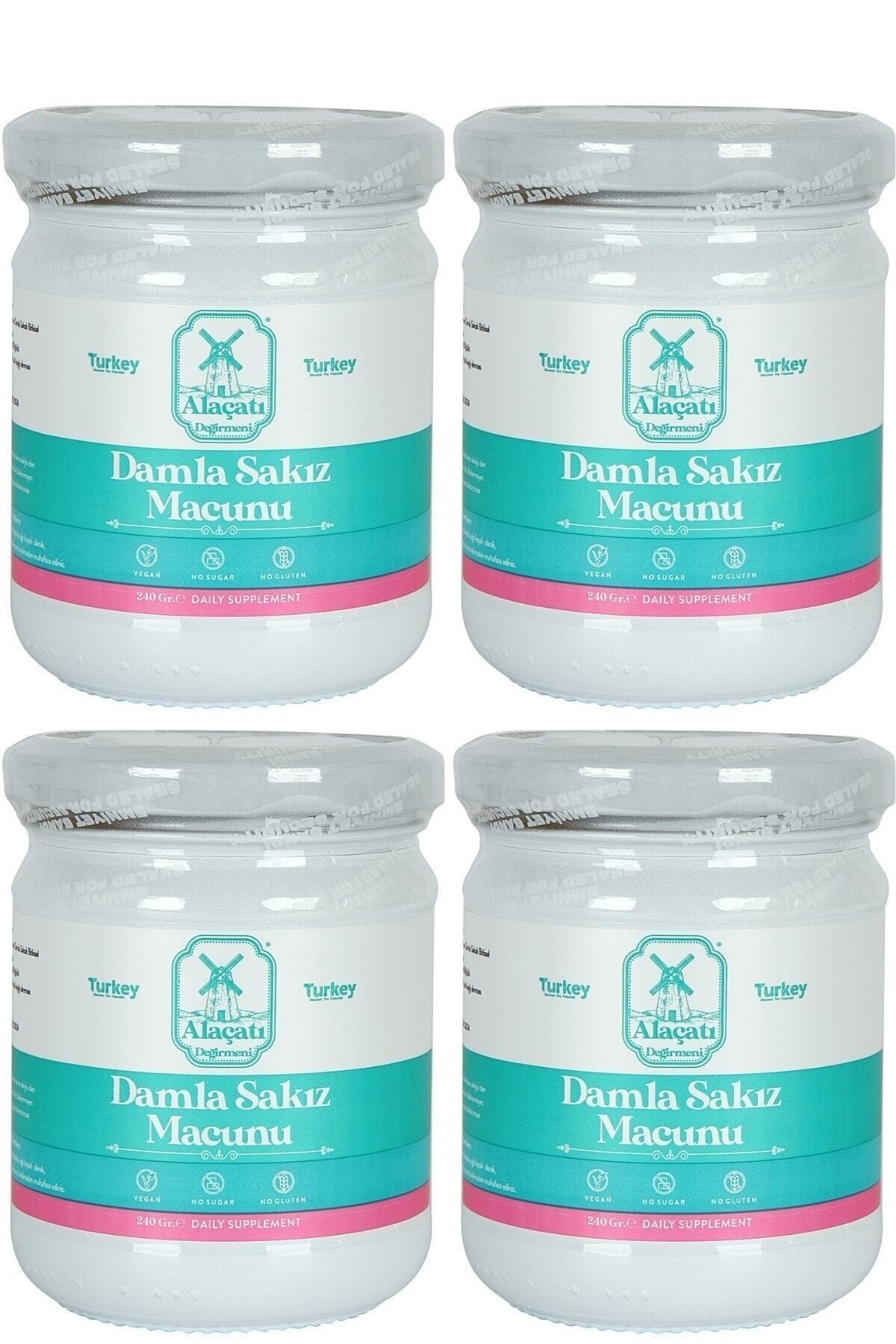 Alaçatı Değirmeni Damla Sakızlı Macun 4 x 240 gr 4'lü Set