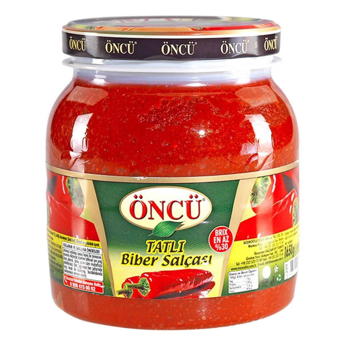 Öncü Tatlı Biber Salçası 1650 Gr