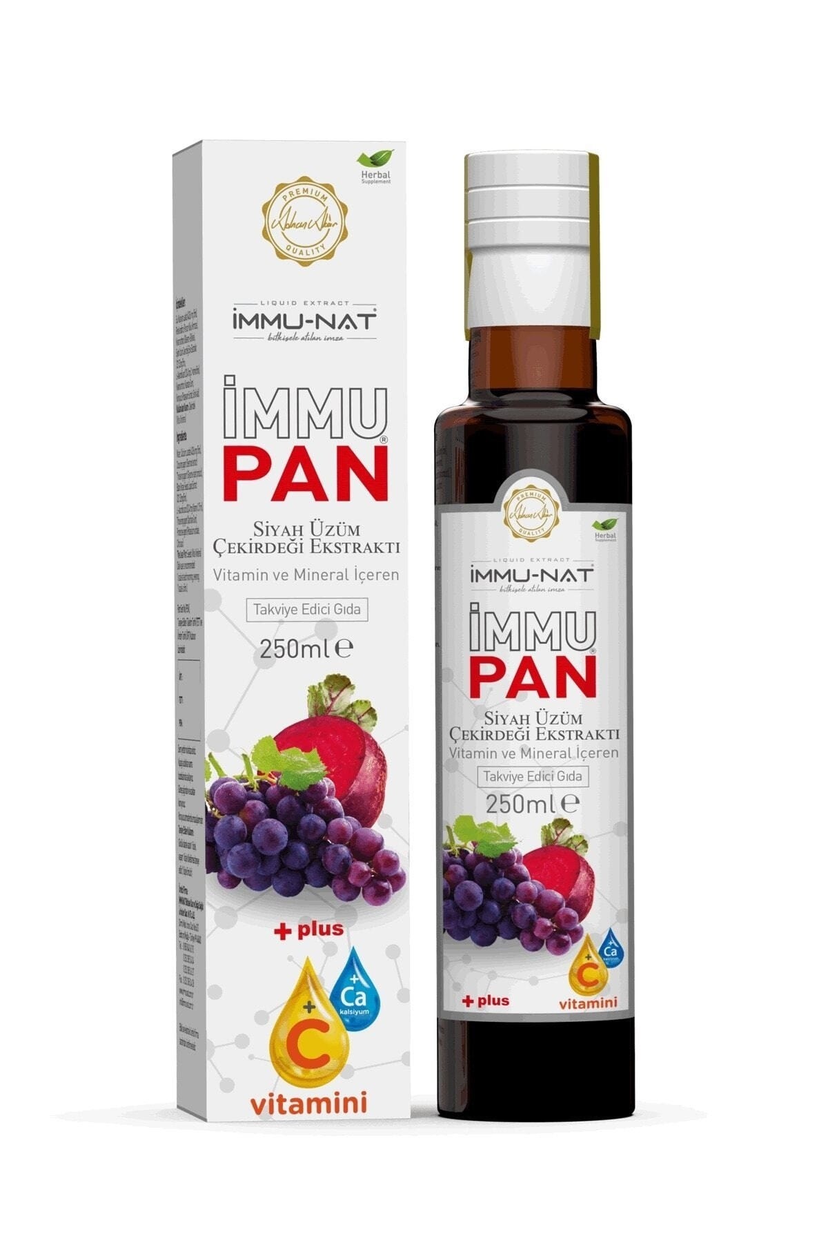 İMMU-PAN Kırmızı Pancar ve Siyah Üzüm Çekirdeği Ekstraktı 250 ML