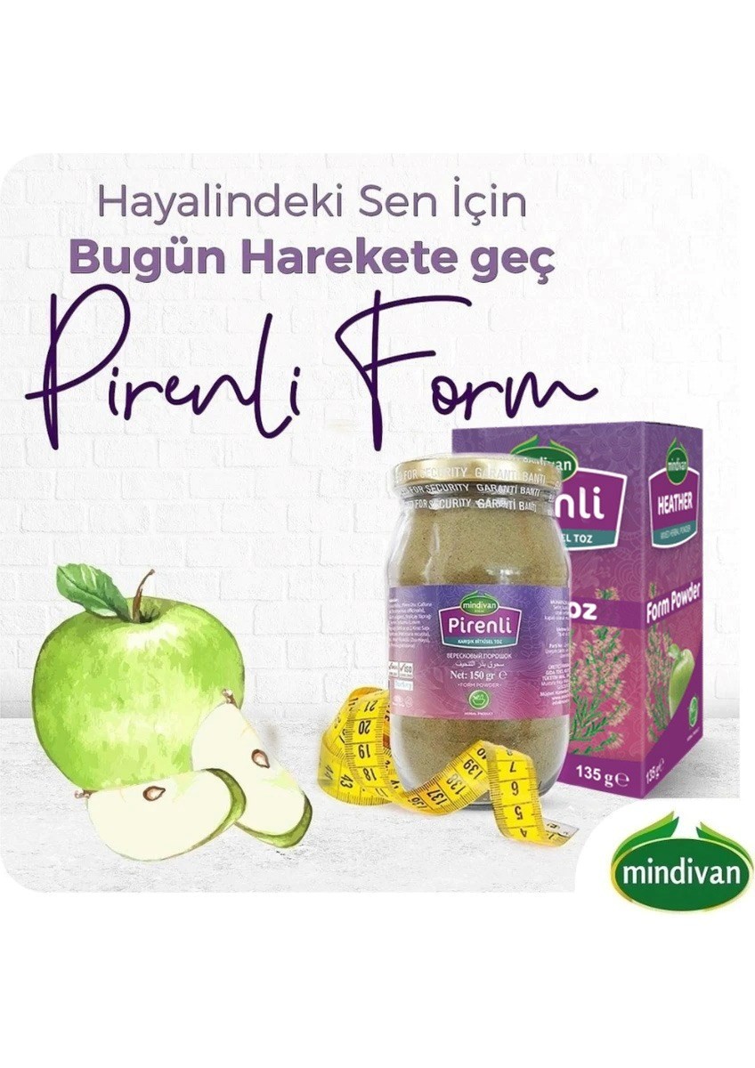 Pirenli Form Toz 135 gr Elma Tozu Diyet Destek Ürünü 3 Adet