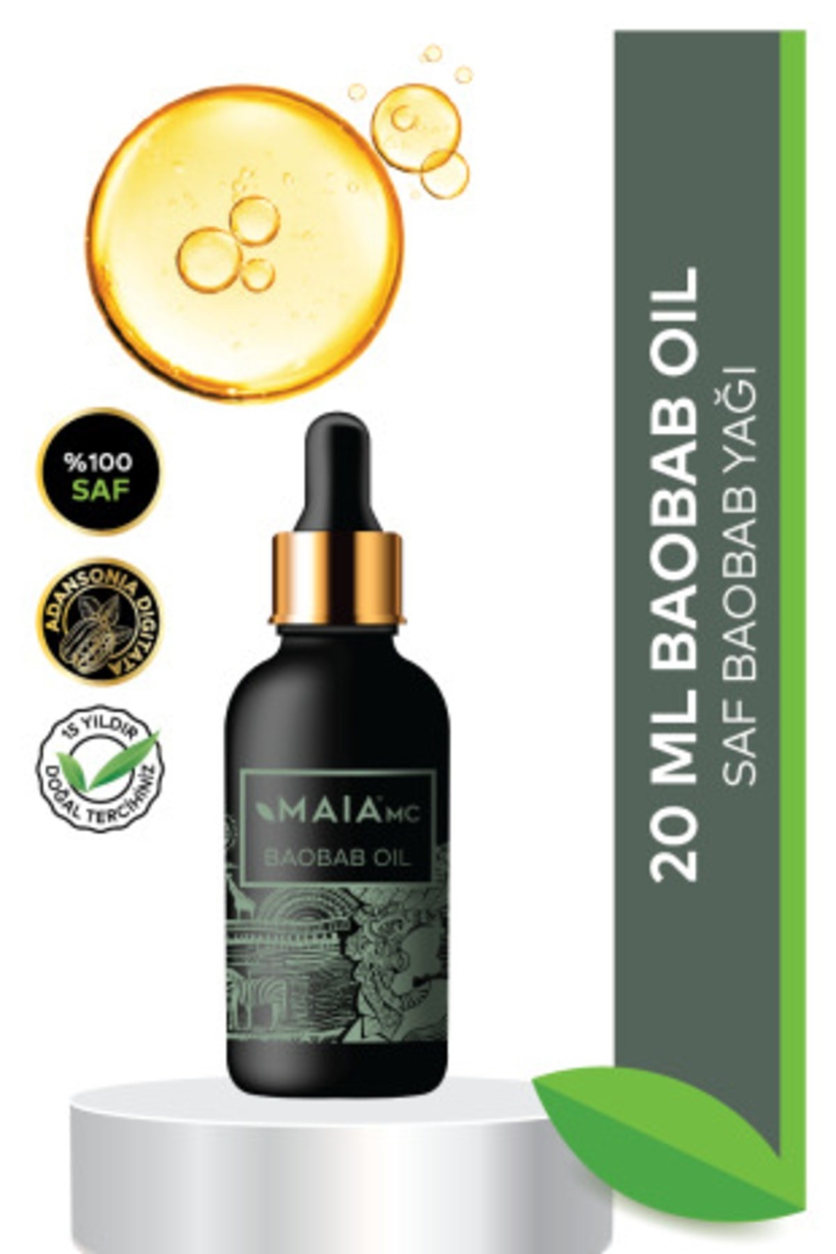 Saf Baobab Yağı 20 ml Kuru Ve Çok Kuru Ciltler Için