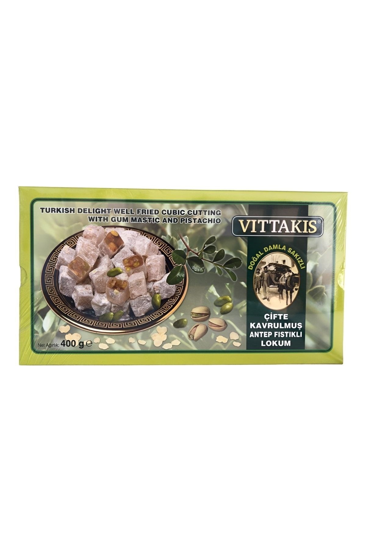 Vittakis Damla Sakızlı Antep Fıstıklı Lokum 400gr