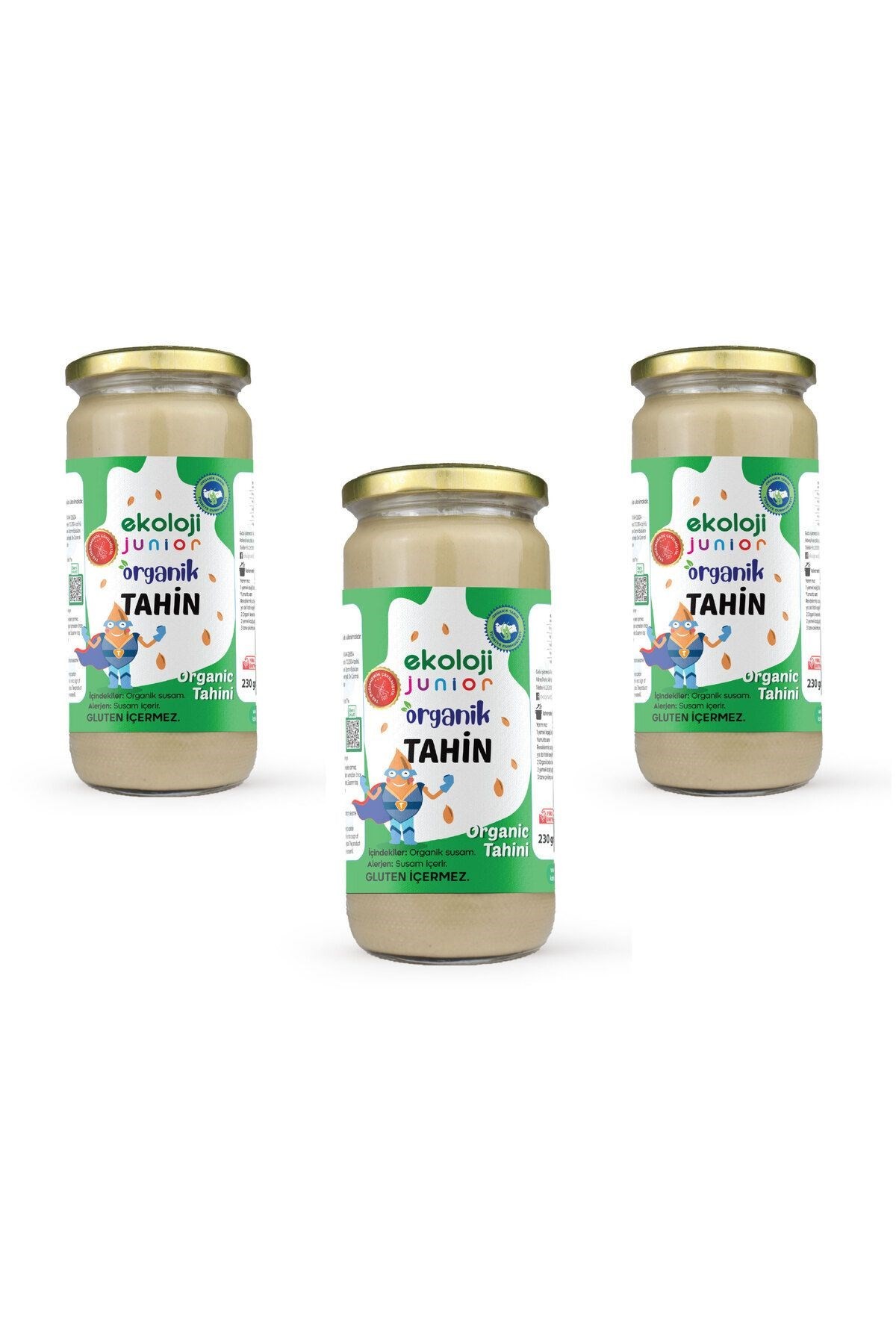 Organik Bebek Çiğ Tahin 230 Gr 3 lü Paket Organic Baby Raw Tahini 230 Gr 3 Pack