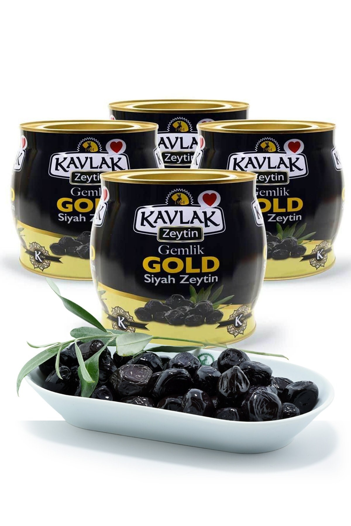 Kavlak Gold Gemlik Siyah Zeytin 2 Kg 4 Lü