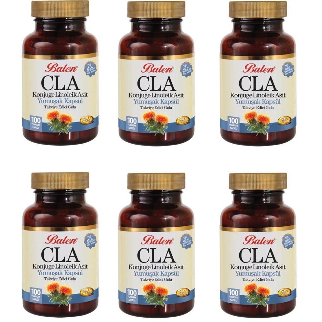 6 Adet Balen Cla (Aspir Yağı) Yumuşak Kapsül - 100 X 1380Mg