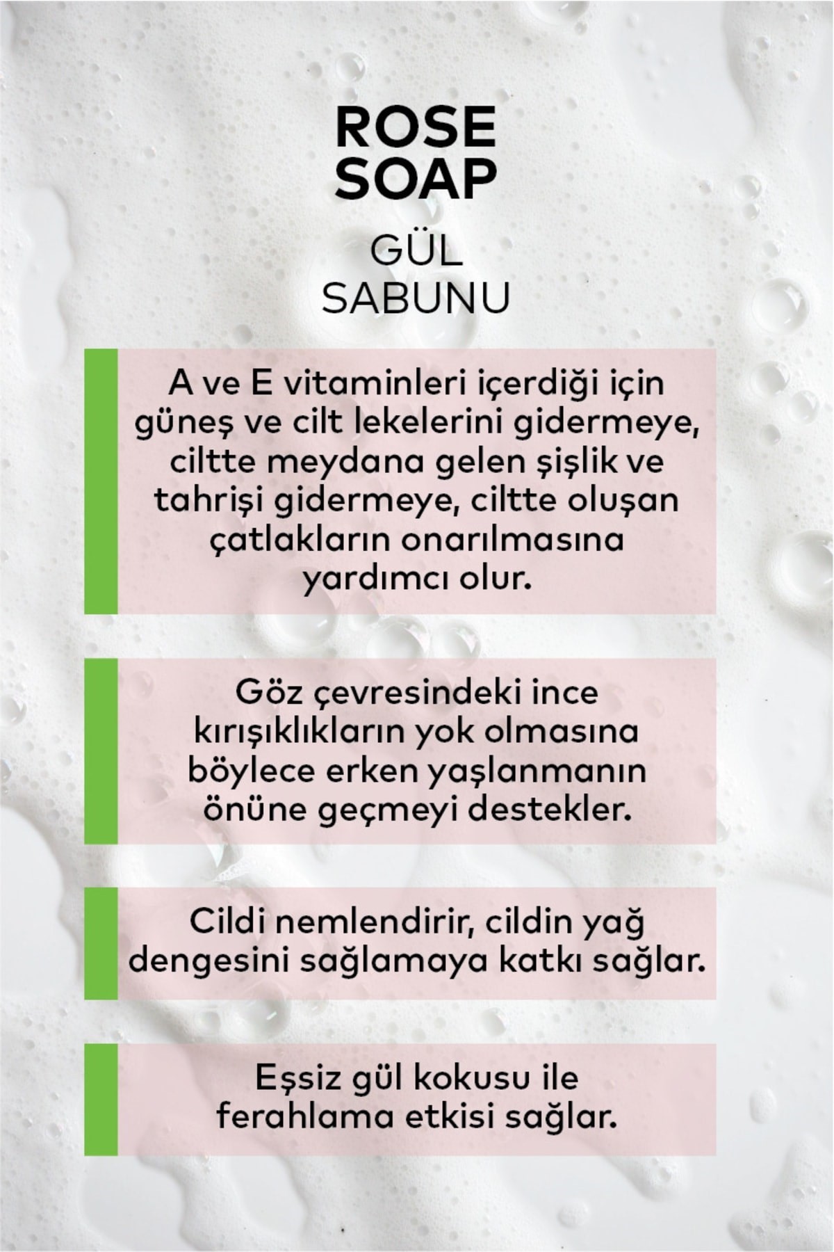 Gül Sabun 150 Gr Sıkılaştırıcı, Tonik Etkisi Ve Gül Kokusu Ile Cildi Ferahlatmaya Yardımcı