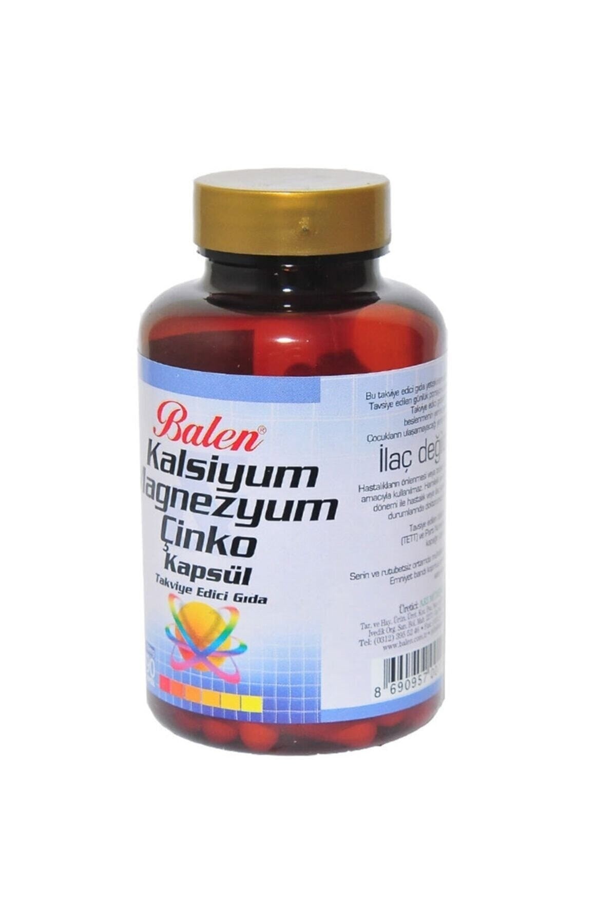 BALEN KALSİYUM MAGNEZYUM ÇİNKO 709 MG 90 KAPSÜL