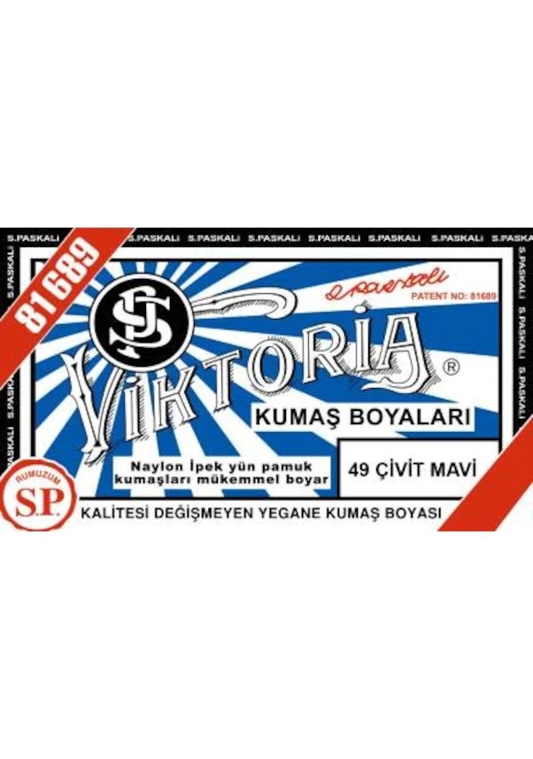 Viktoria Kumaş Boyası Çivit Mavi No:49