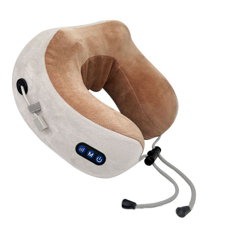 Isıtmalı ve Titreşimli Boyun Masaj Yastığı – Şarjlı, Ergonomik, Seyahat ve Ev Kullanımına Uygun