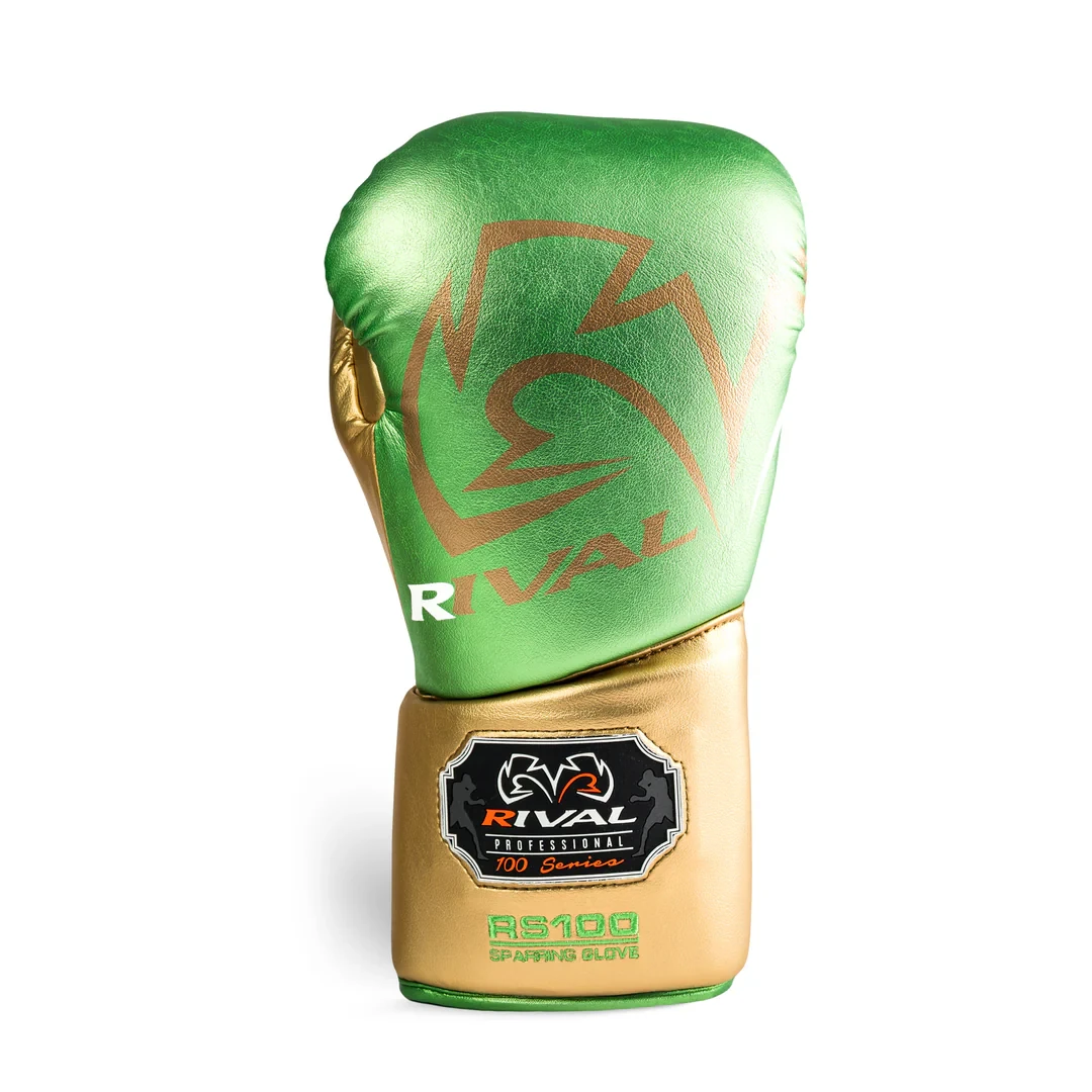 Rival RS100 Green Professional Sparring Boxing Gloves (Ipli)