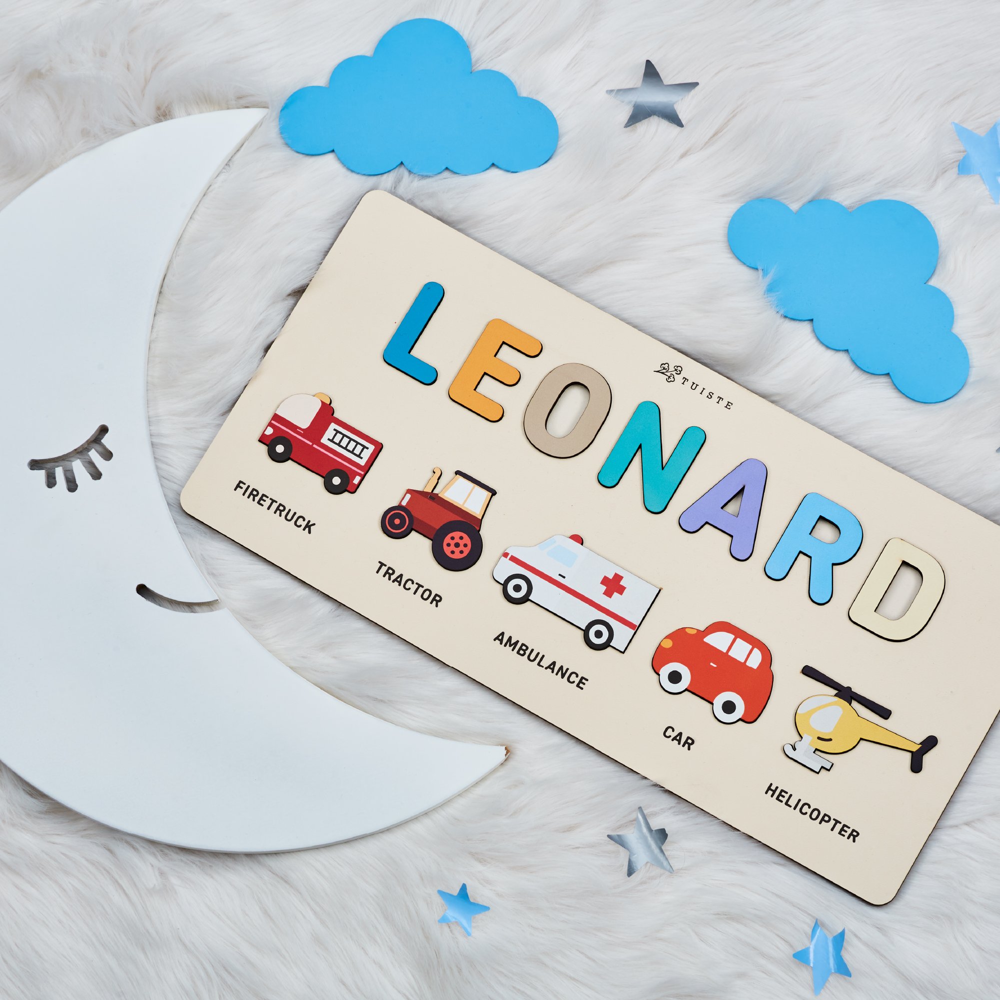 Personalised Baby Gift Toys, Activity Board, Sensory Board, Vehicles