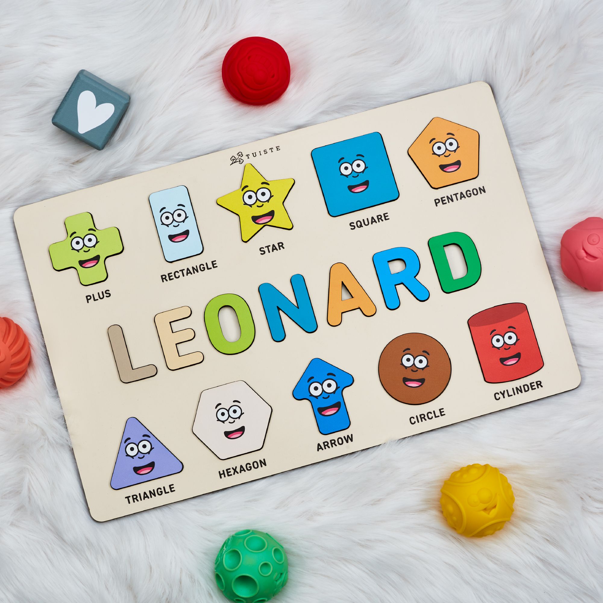 Custom Name Puzzle, Montessori Toys, Custom Baby Toy 6-12 month, Shapes