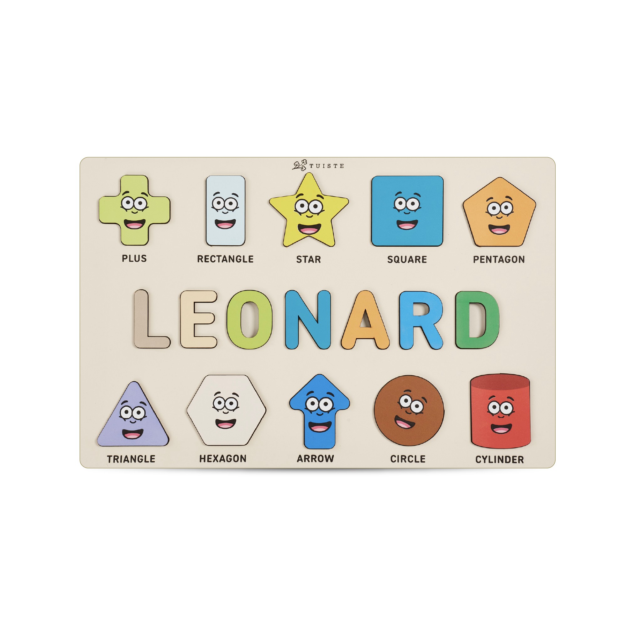 Custom Name Puzzle, Montessori Toys, Custom Baby Toy 6-12 month, Shapes main variant image