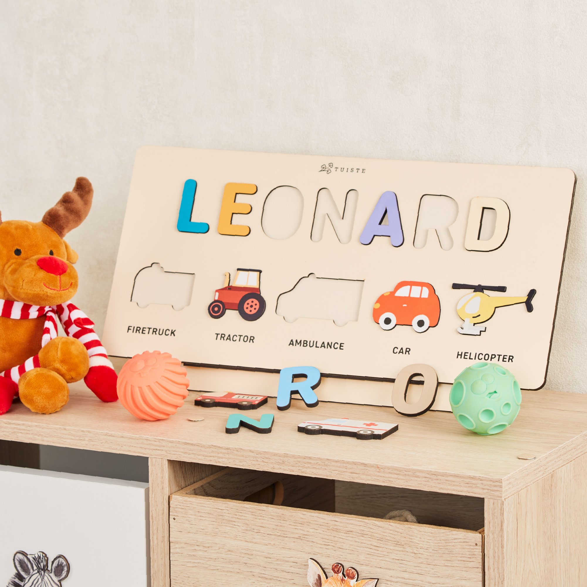 Personalised Baby Gift Toys, Activity Board, Sensory Board, Vehicles