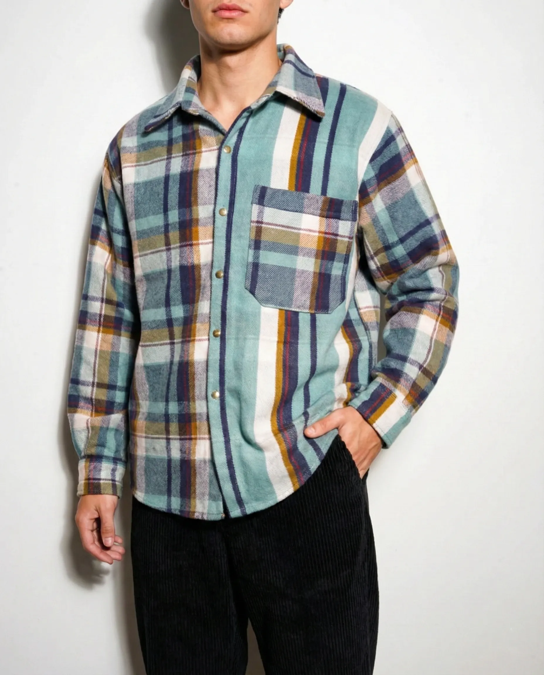 Kışlık Yün Keçe Gömlek ELIN Serisi Kareli