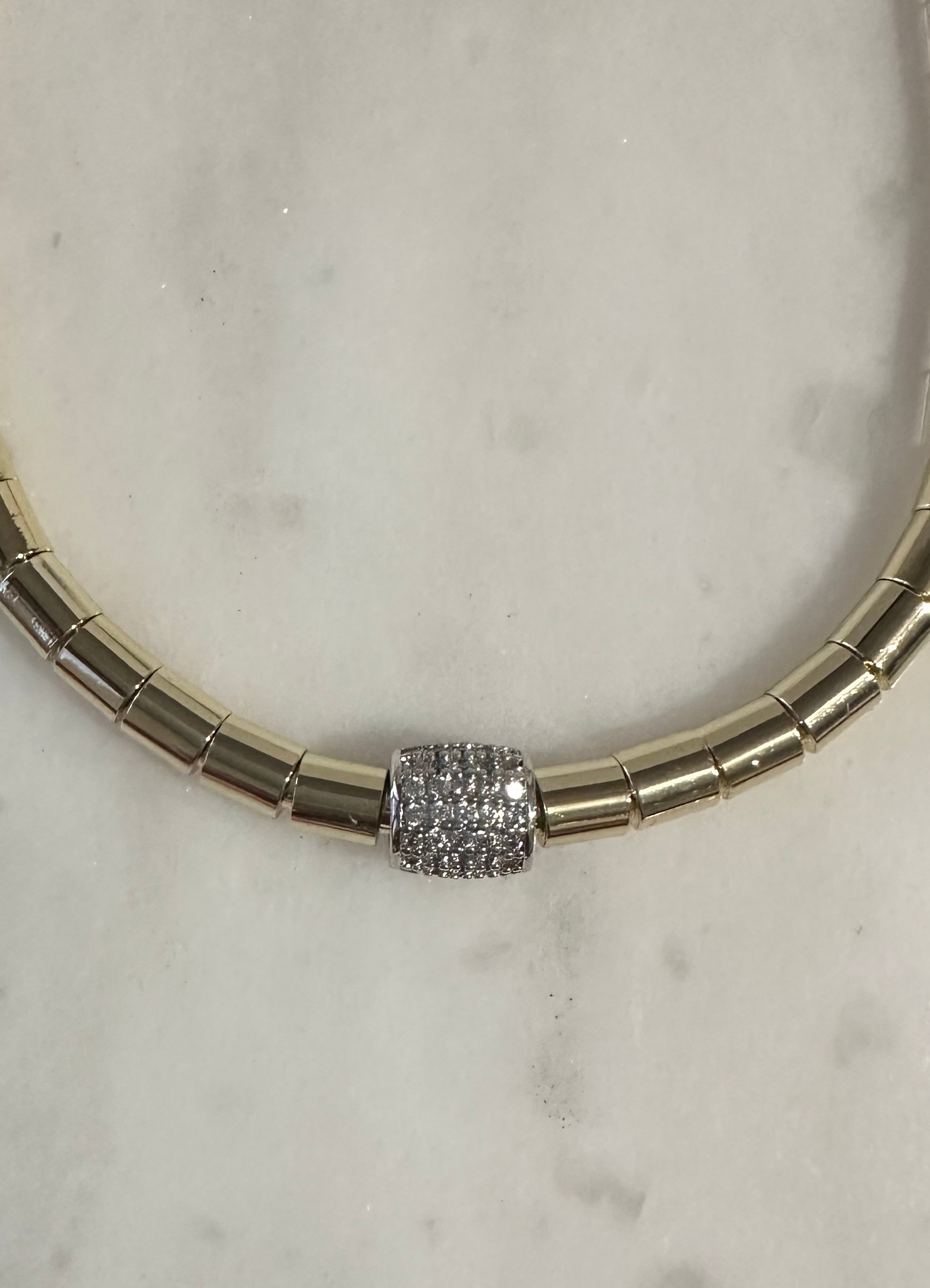 14K zirkon tek taş bileklik