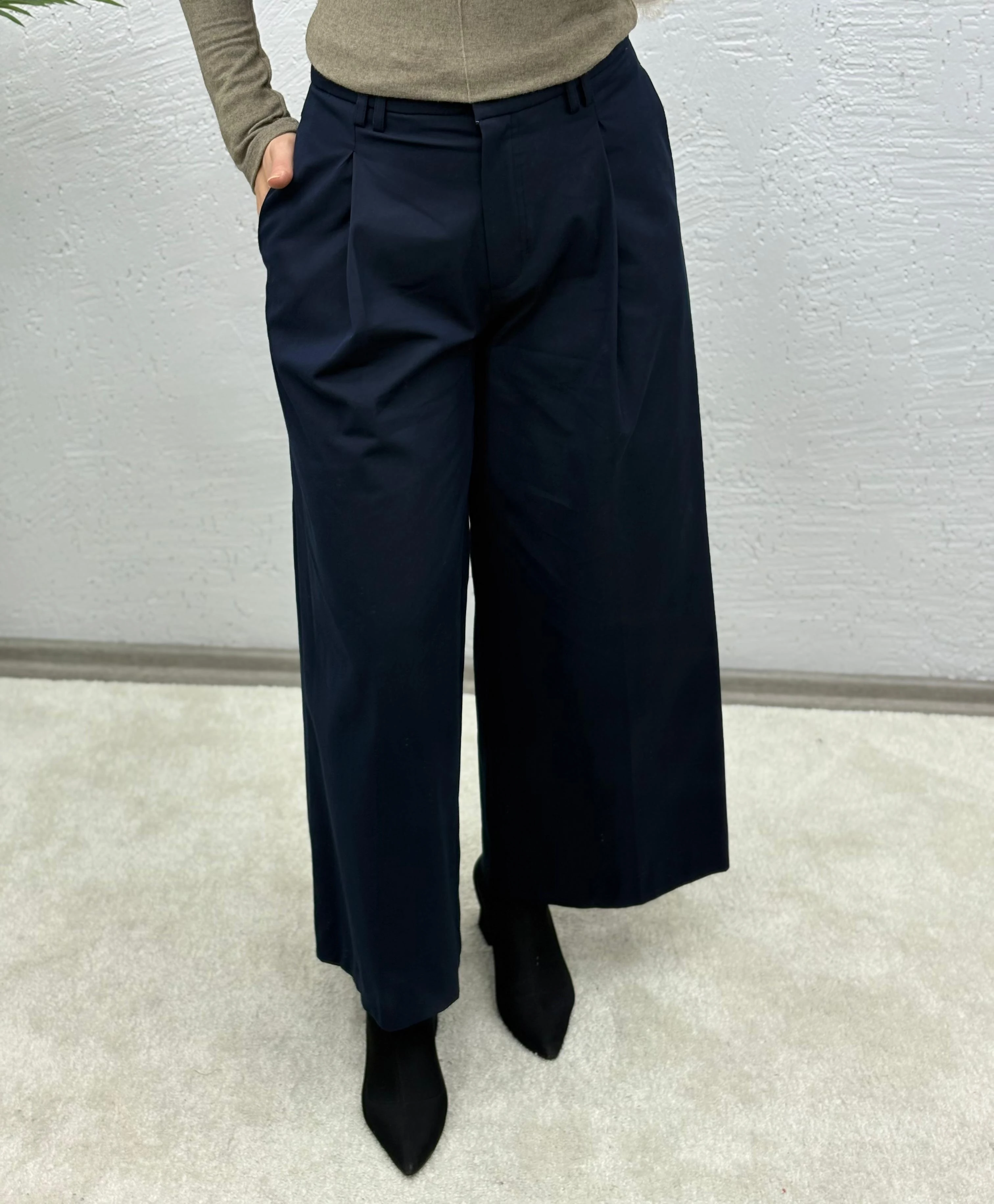 Pilili Geniş Paça Pantolon