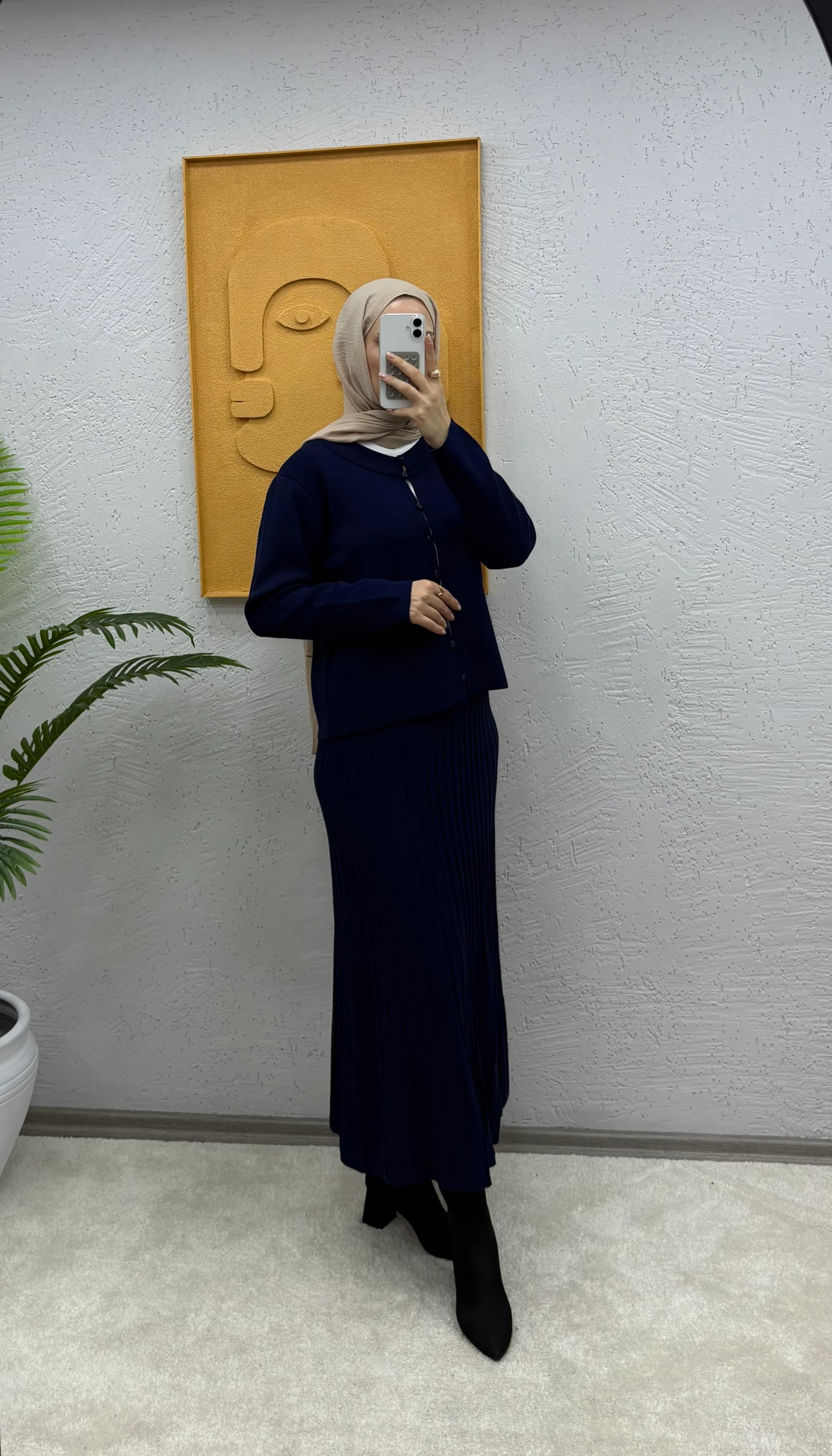 Hırka Etekli Triko Takım