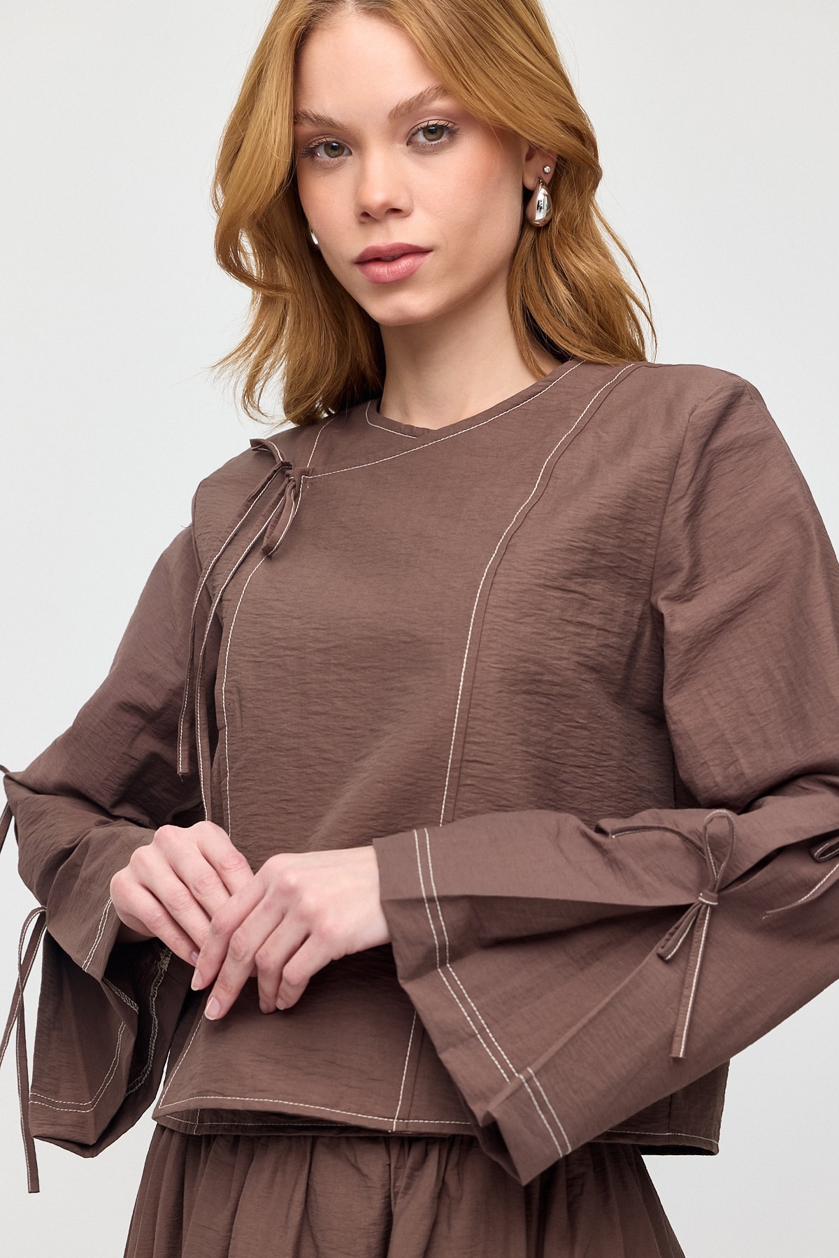 Monche Etekli Oversize Kurdeleli Paraşüt Takım